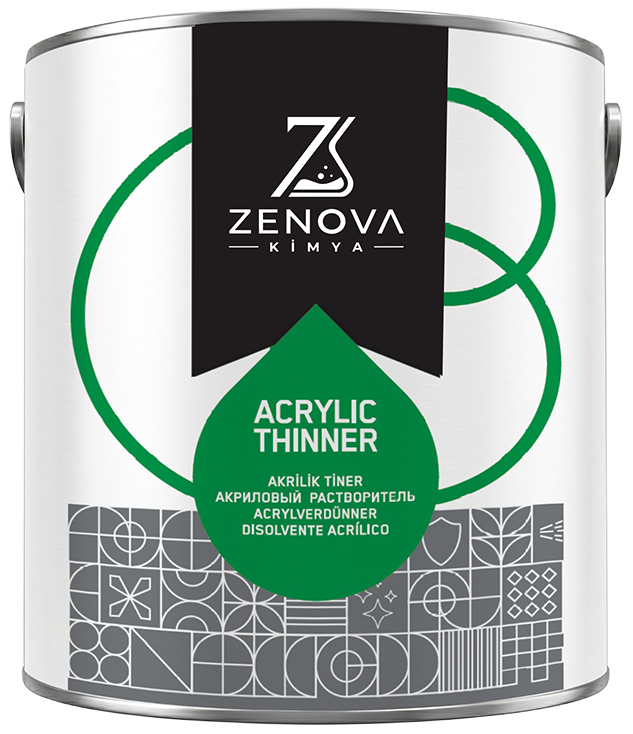 Zenova Akrilik Tiner (Acrylic Thinner) ambalajı